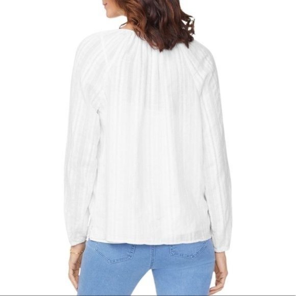 NYDJ Peasant Blouse with Camisole - White - XS NWT - Picture 4 of 4